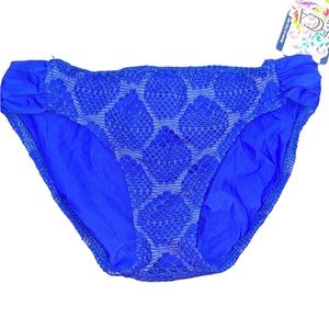 BECCA ROYAL BLUE BIKINI BOTTOM SIZE SMALL